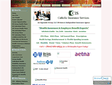 Tablet Screenshot of catholicinsuranceservices.com